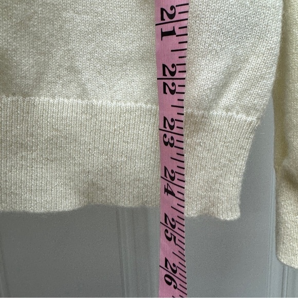 Antonio Melani Brooke Cutout 100% Cashmere Sweater Ivory Size Large NWT $149 - Picture 10 of 16